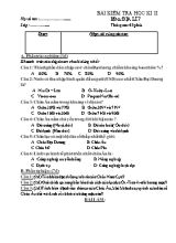 Đề kiểm tra học kỳ 2 môn Địa lý Lớp 7